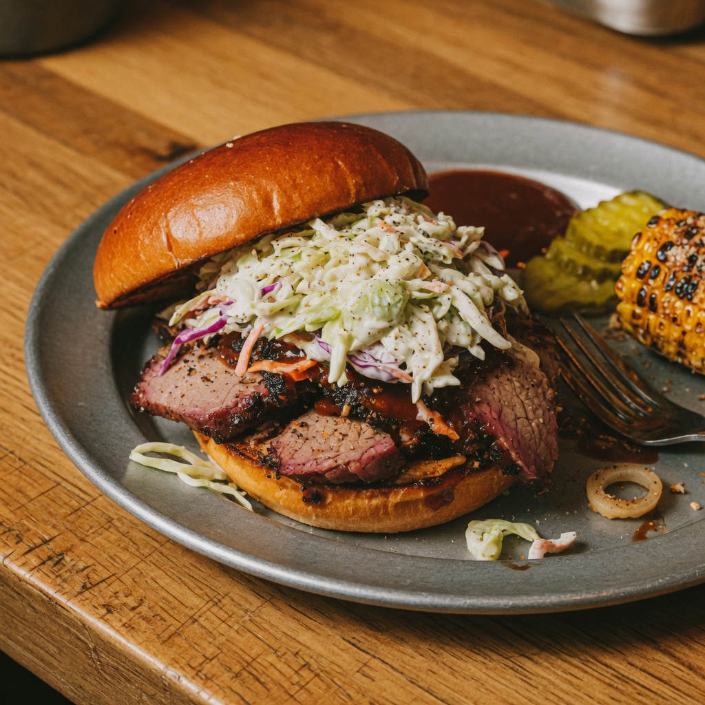 Illustration of food from A Bit Twisted Brewpub & BBQ