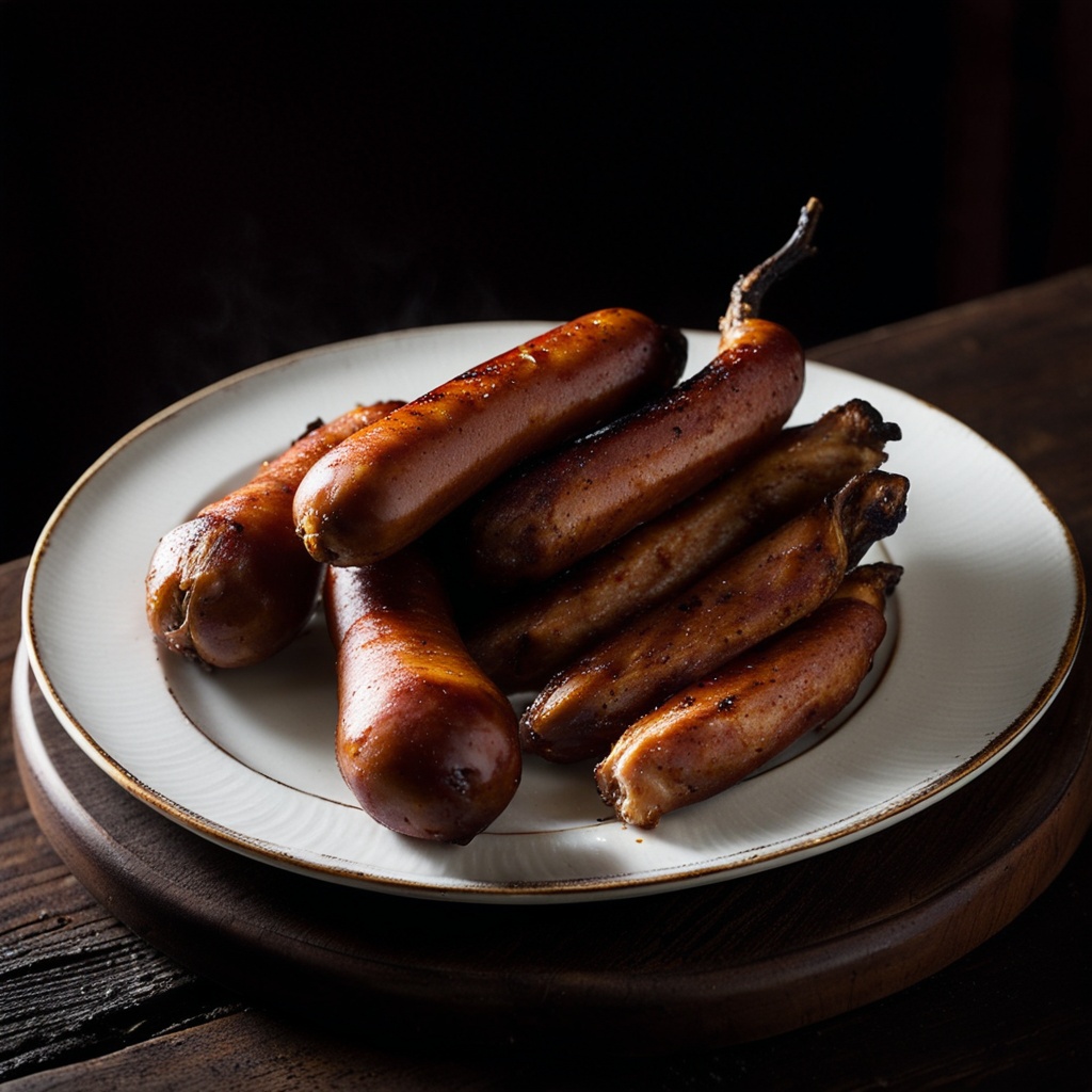 Illustration of food from Ace's BBQ