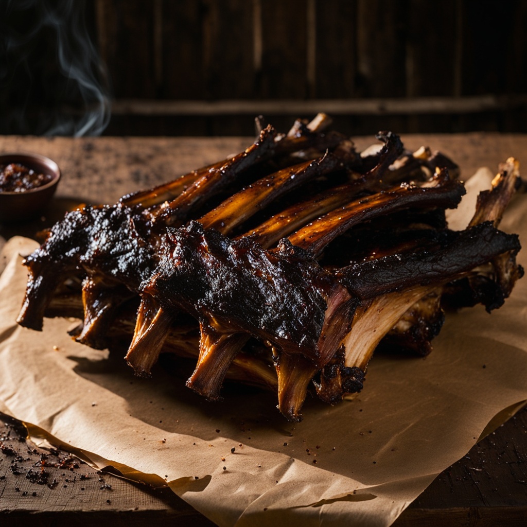 Illustration of food from B2's - Bourbon & BBQ