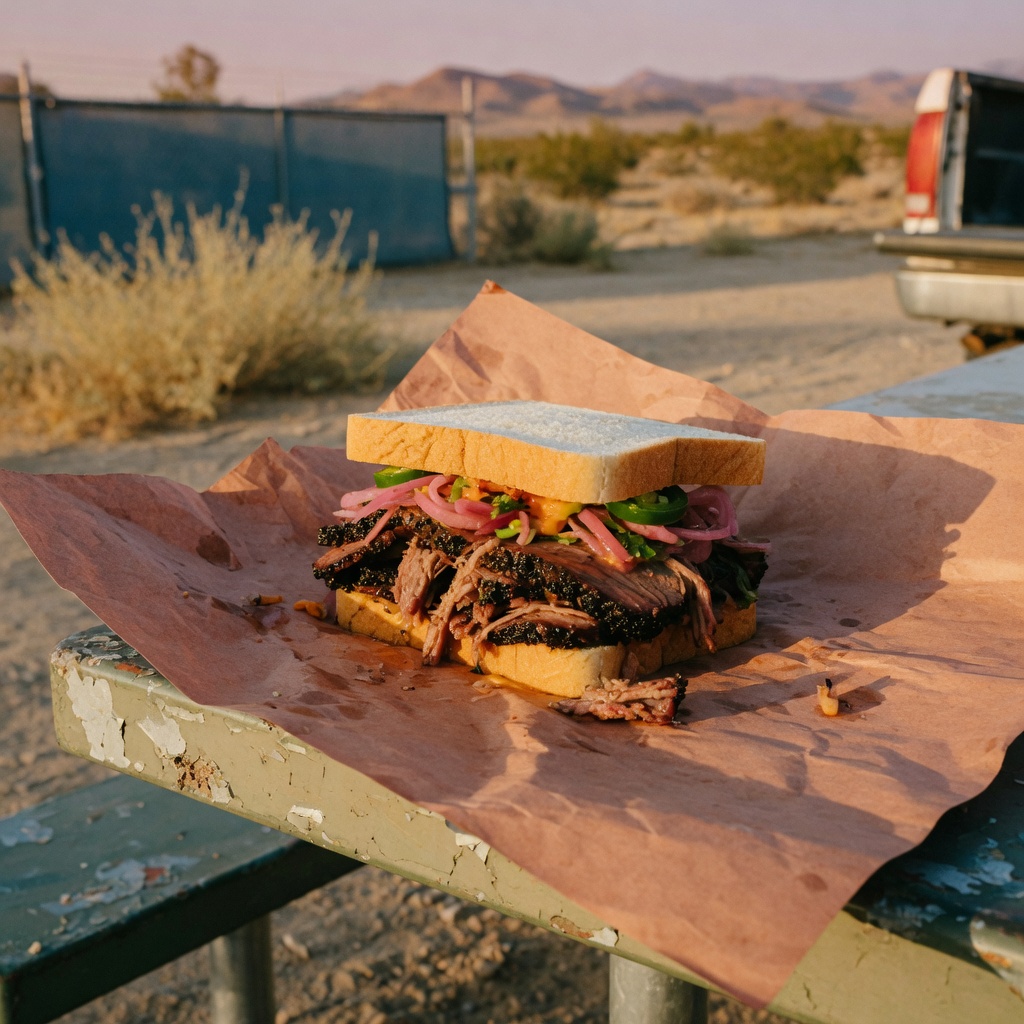 Illustration of food from Badlands BBQ