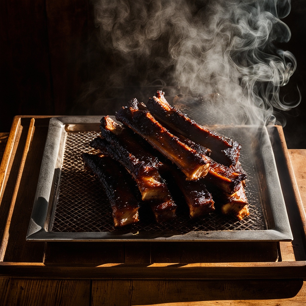 Illustration of food from Bear Pit Bar-B-Q
