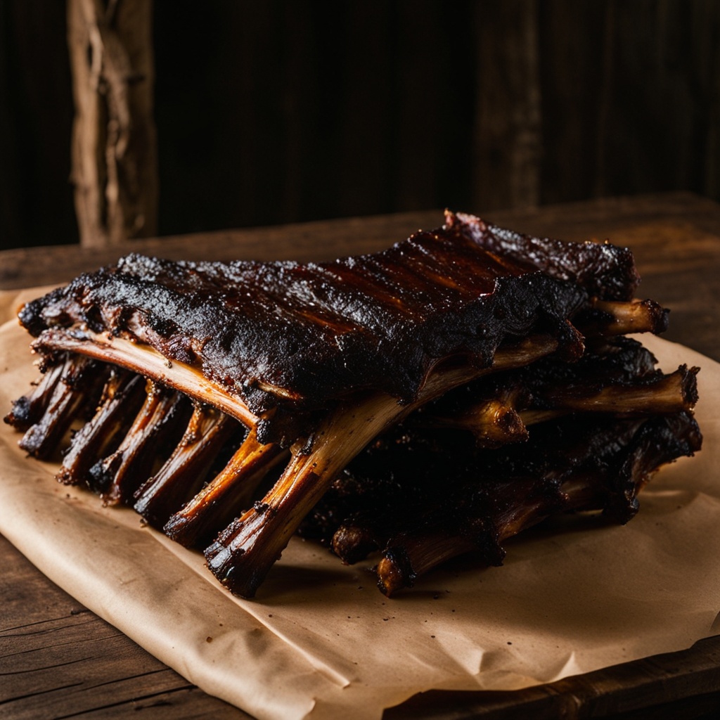 Illustration of food from Billy Sims Barbecue