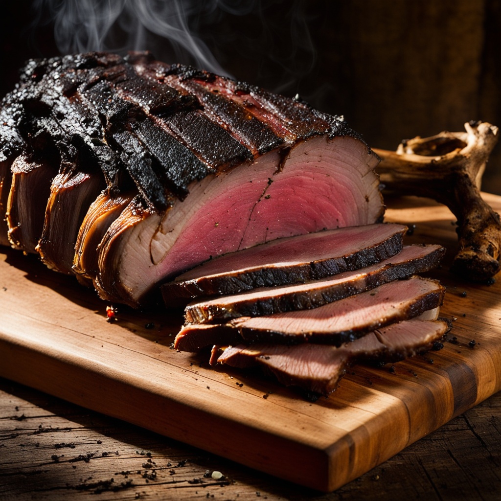 Illustration of food from Blue Dog Craft Barbecue