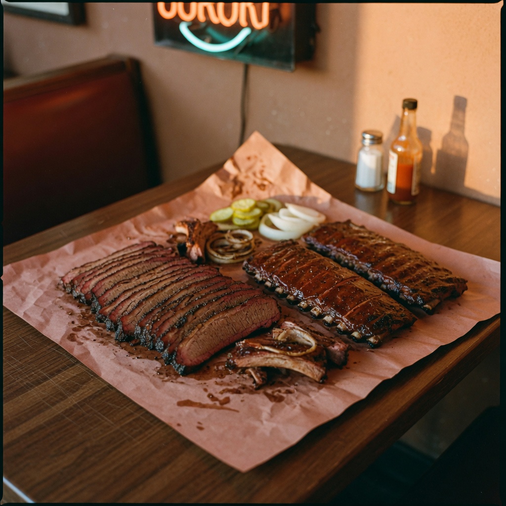 Illustration of food from Bobby-Q Restaurants