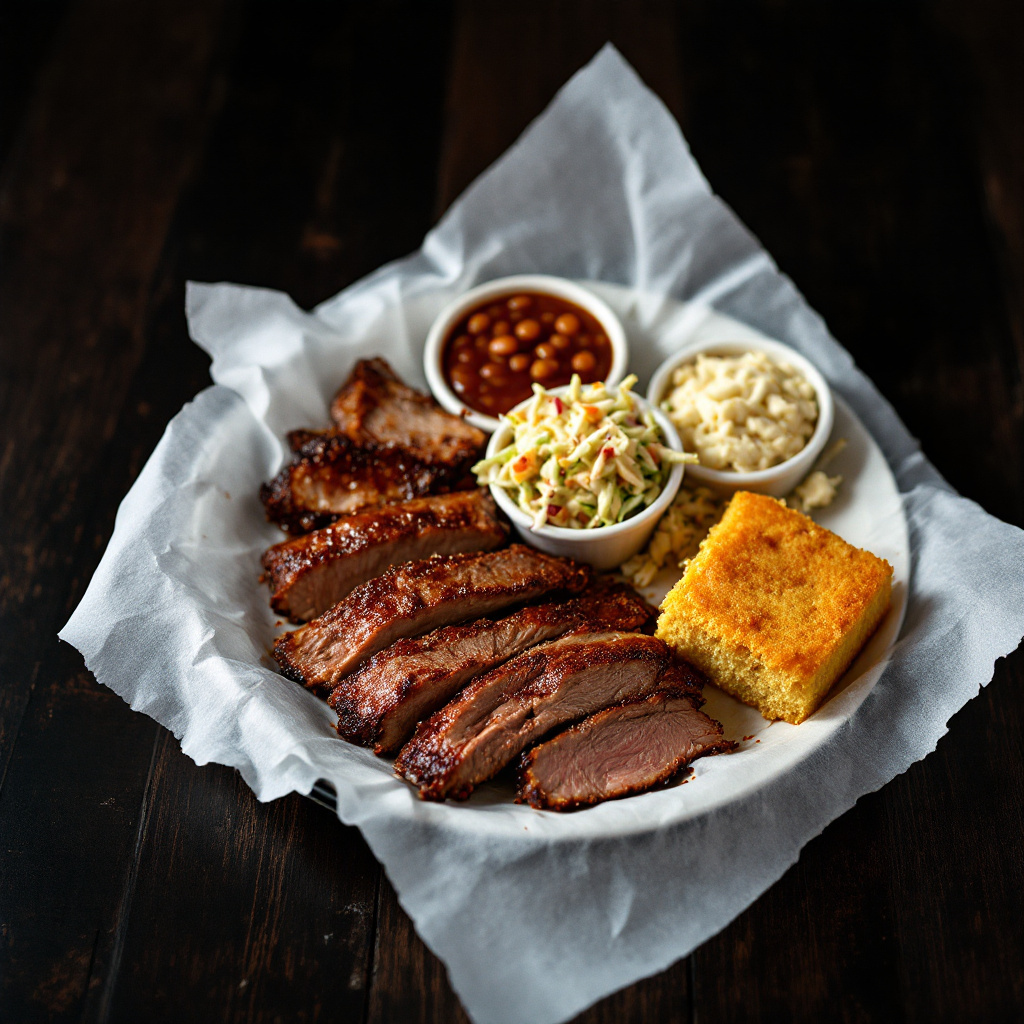 Illustration of food from Bogart’s Smokehouse