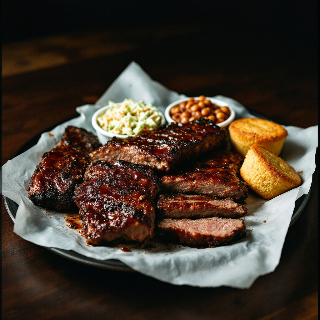 Illustration of food from Byrd's BBQ Restaurant & Catering
