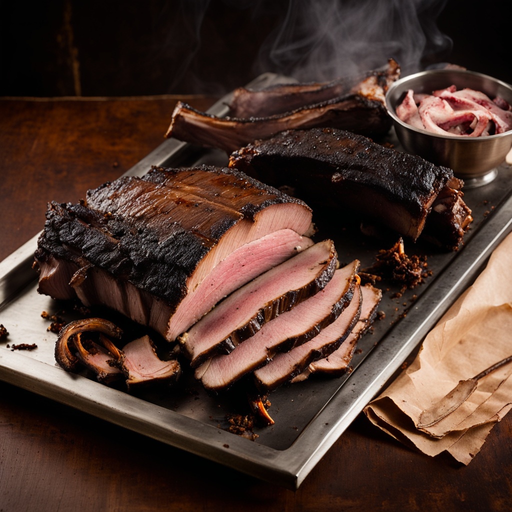 Illustration of food from Carter's Barbecue