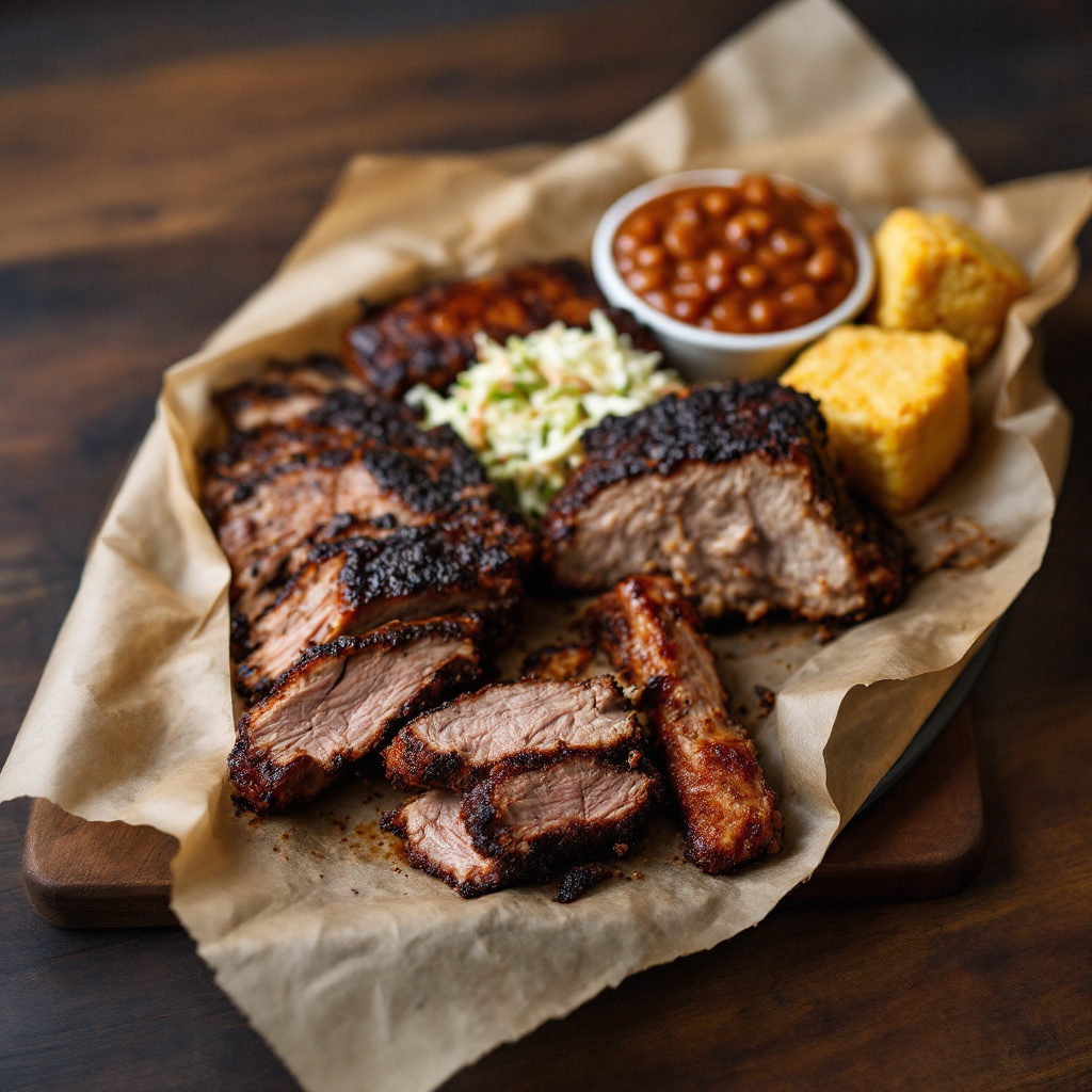 Illustration of food from Cattleack Barbeque