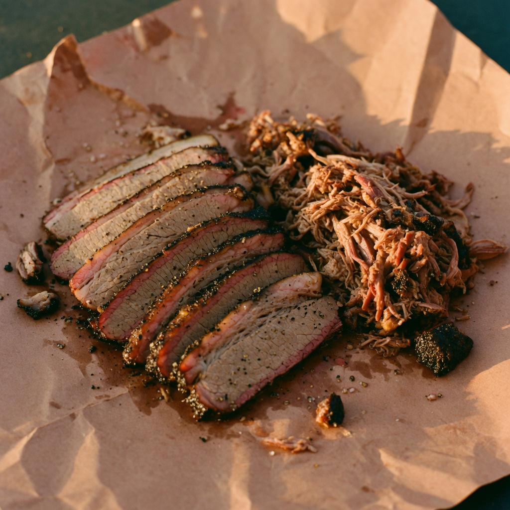 Illustration of food from Cornerstone Barbeque
