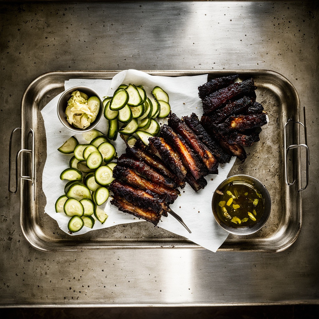 Illustration of food from Doc Brown's BBQ