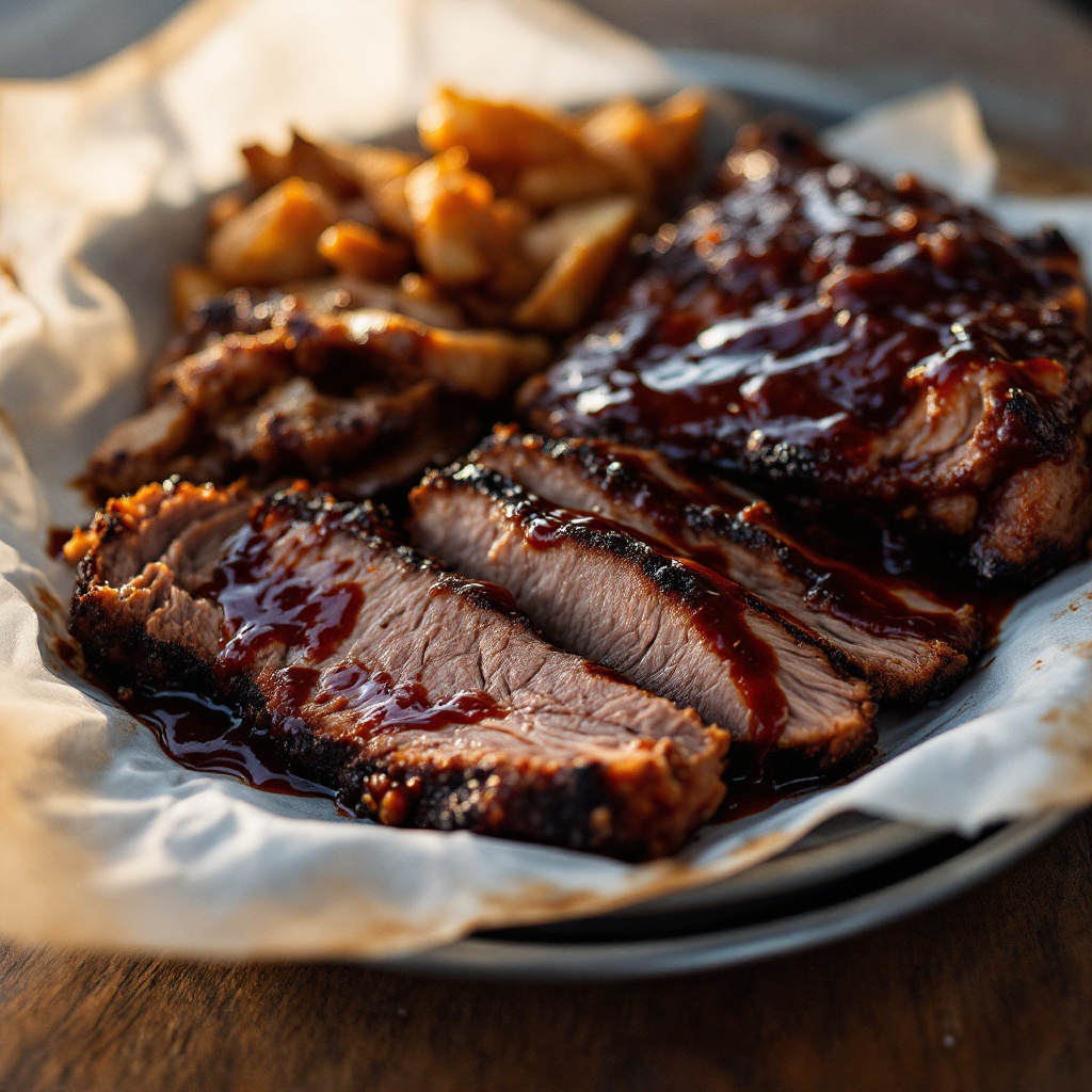Illustration of food from Feges BBQ