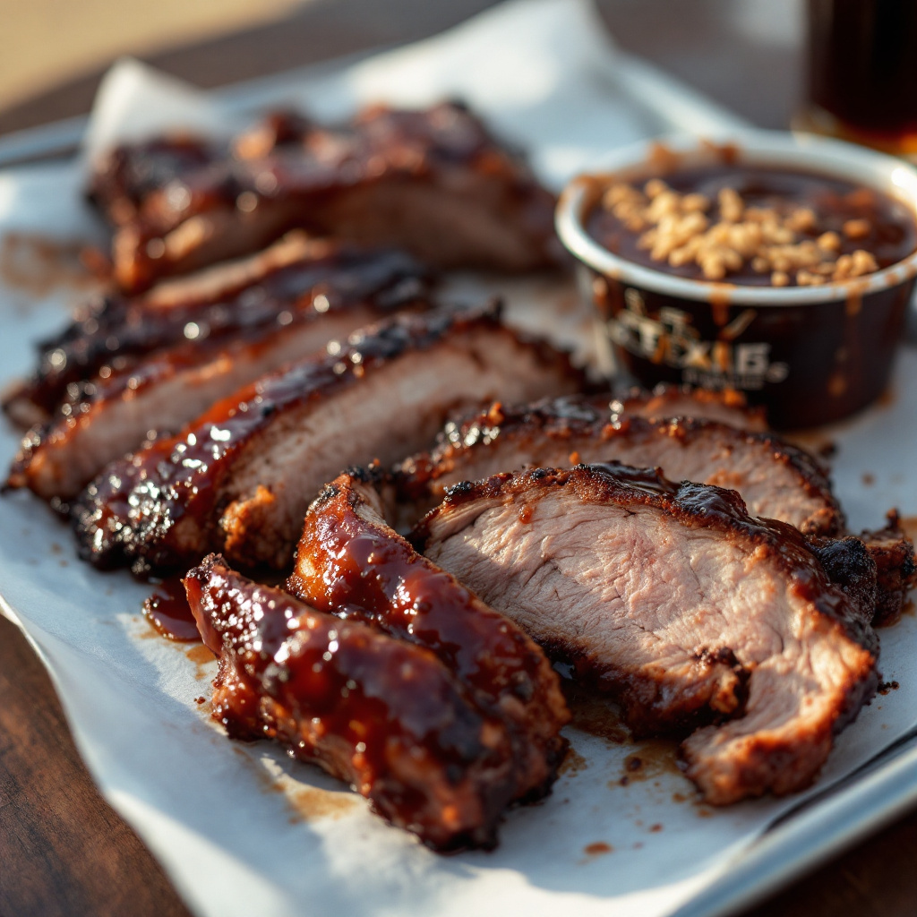 Illustration of food from Franklin Barbecue