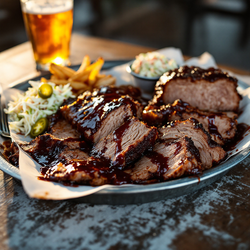 Illustration of food from Hite's Bar-B-Que