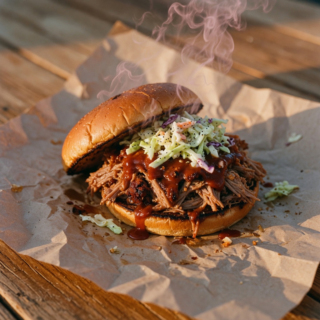 Illustration of food from Honey Bear's BBQ