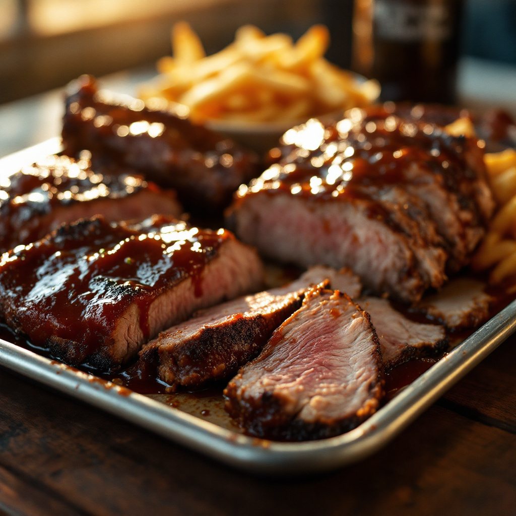 Illustration of food from J-Bar-M Barbecue