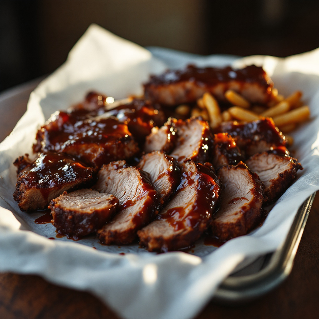 Illustration of food from Joe's Kansas City Bar-B-Que