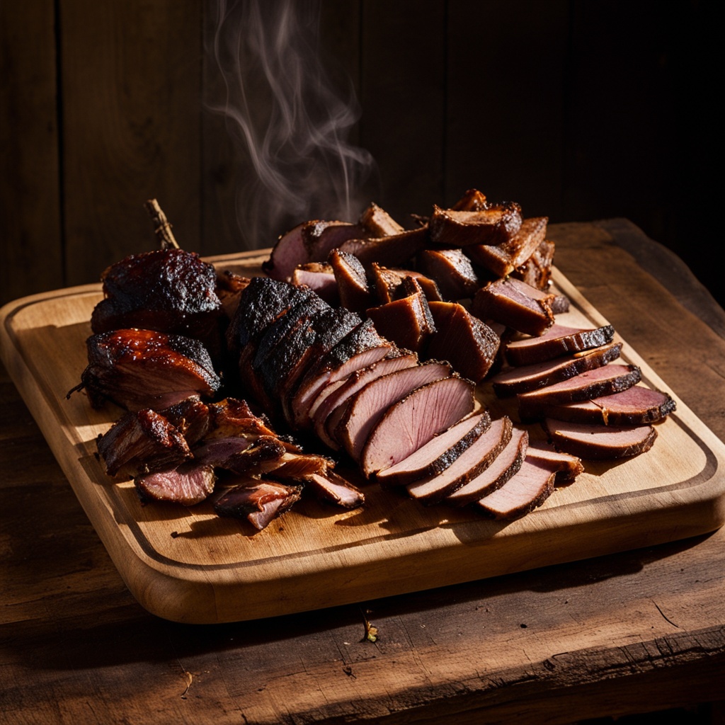 Illustration of food from Johnson Barbeque