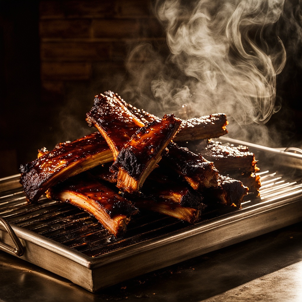 Illustration of food from Lem's Bar-B-Q