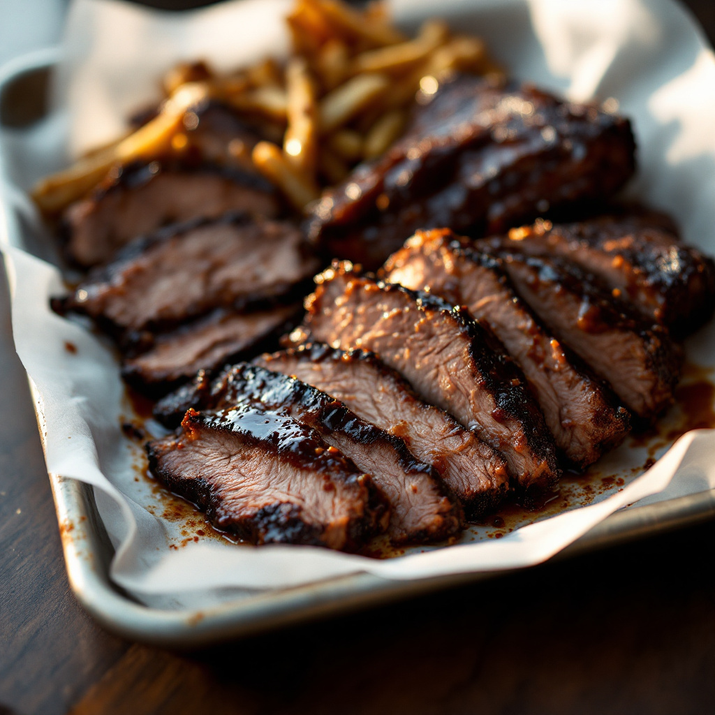 Illustration of food from LeRoy and Lewis Barbecue