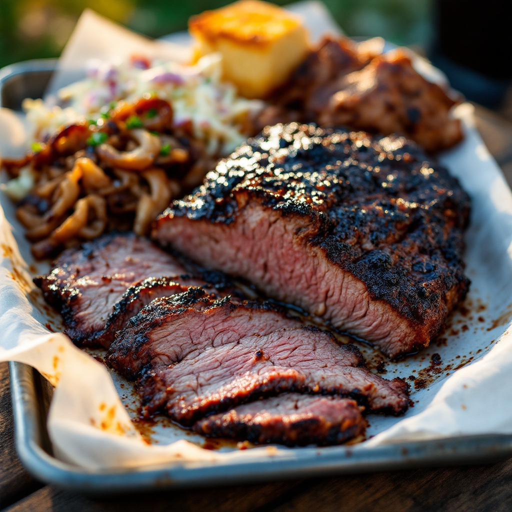 Illustration of food from Lewis Barbecue