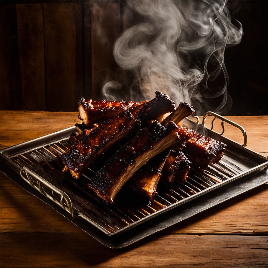Illustration of food from Li'l Porgy's Bar-B-Q