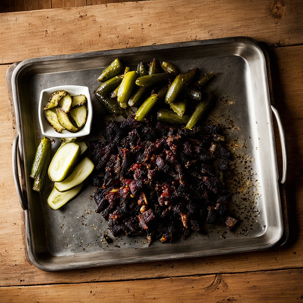 Illustration of food from Miss Myra's Pit BAR-B-Q