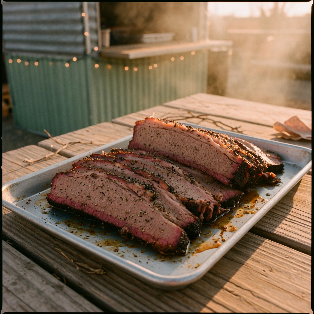 Illustration of food from Mule Car Smokehouse