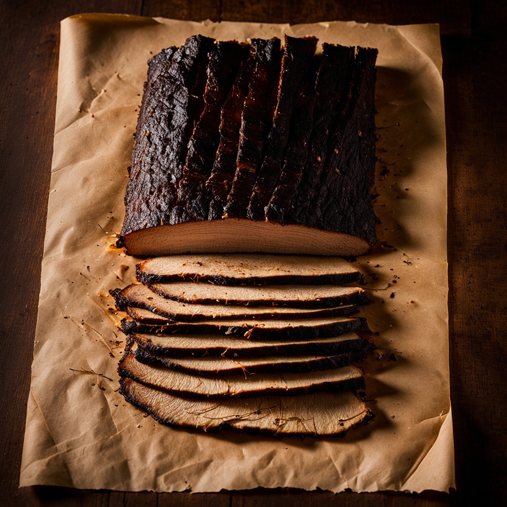 Illustration of food from Nine Line BBQ