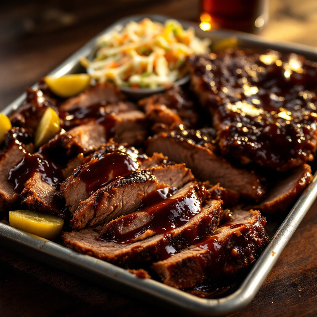 Illustration of food from Ole Time Barbecue
