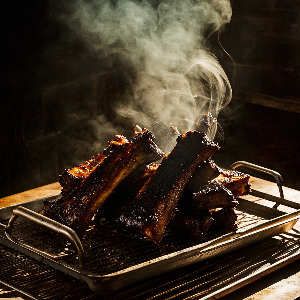 Illustration of food from Poogan’s Smokehouse