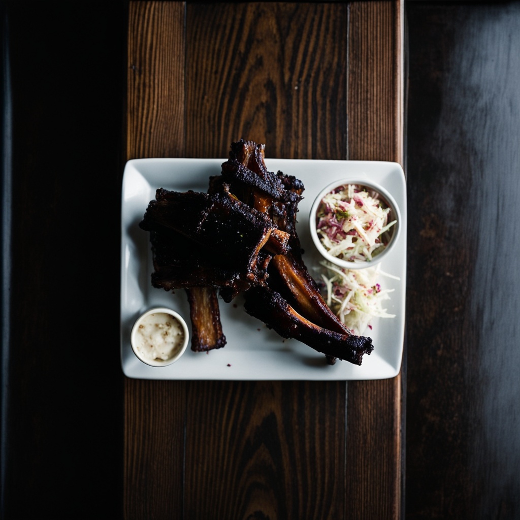 Illustration of food from Prissy Polly's BBQ