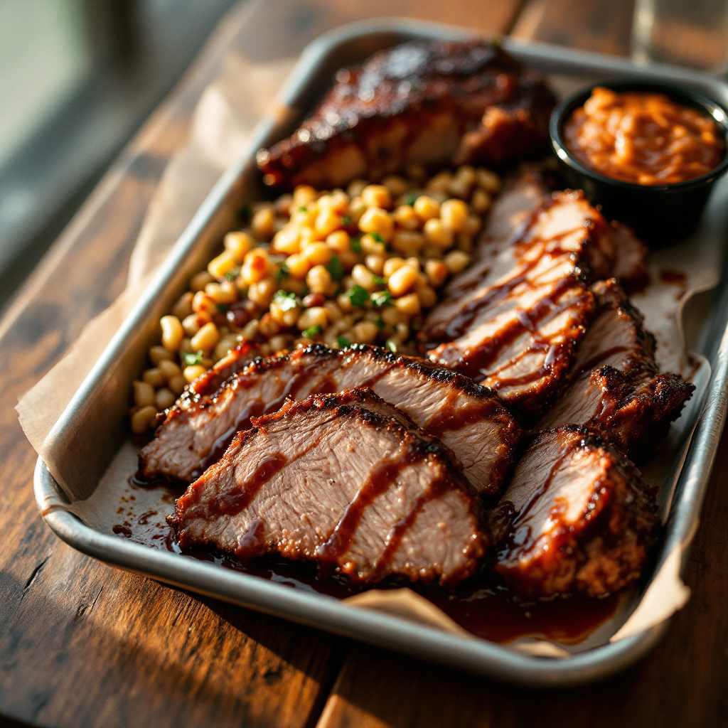 Illustration of food from Salt + Smoke BBQ