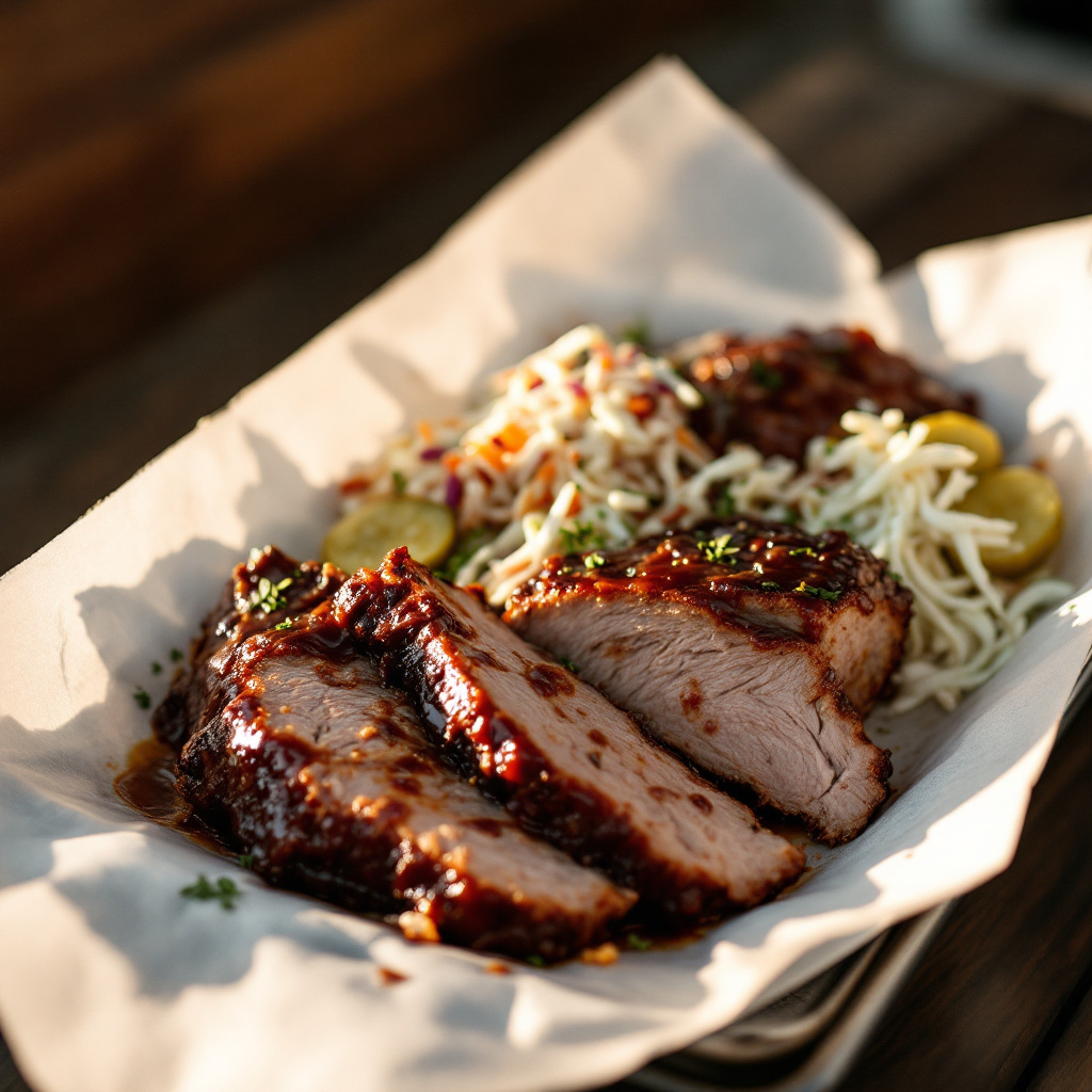 Illustration of food from Sam Jones BBQ