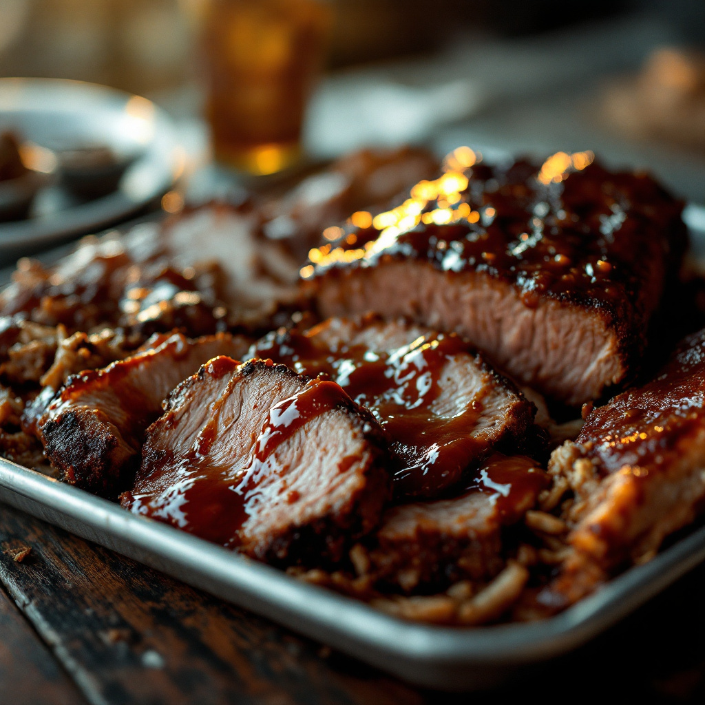 Illustration of food from Slap’s BBQ