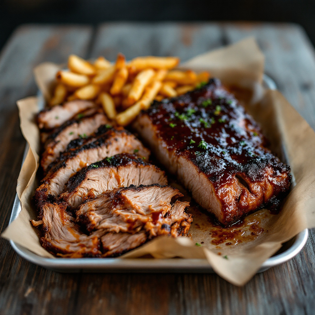 Illustration of food from The Original Q Shack