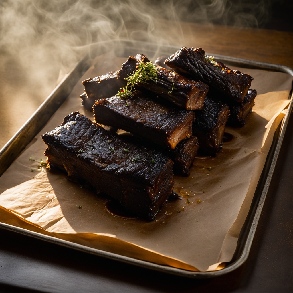 Illustration of food from Thomas Rib Shack