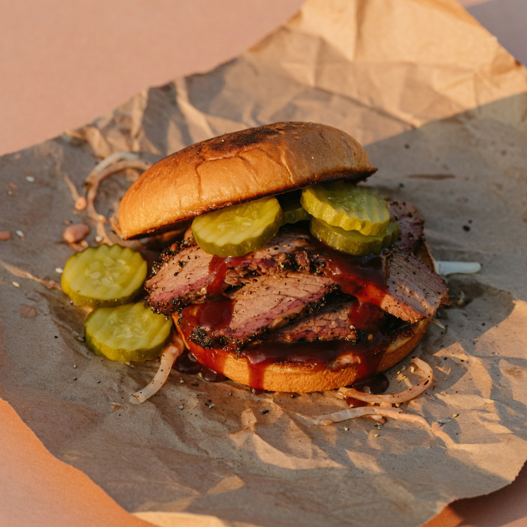 Illustration of food from Tom's BBQ