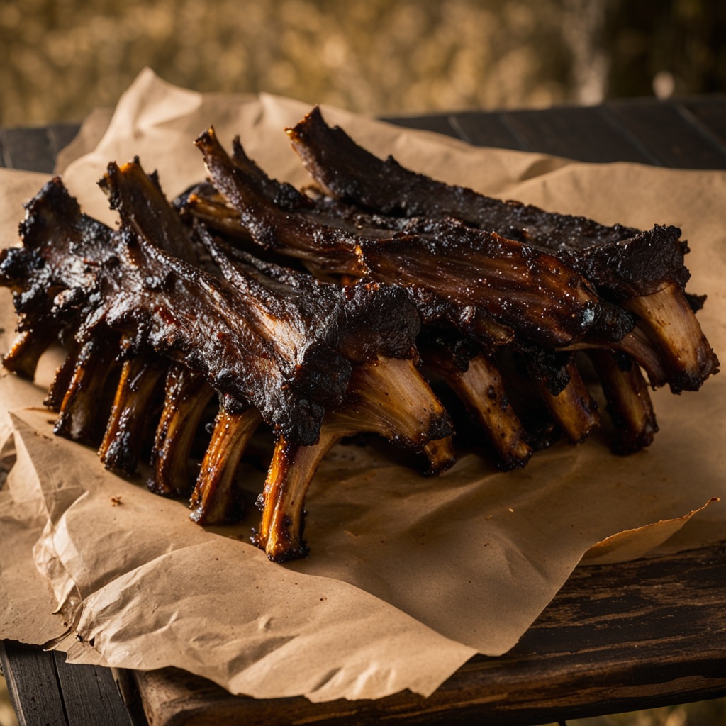 Illustration of food from Trax BBQ