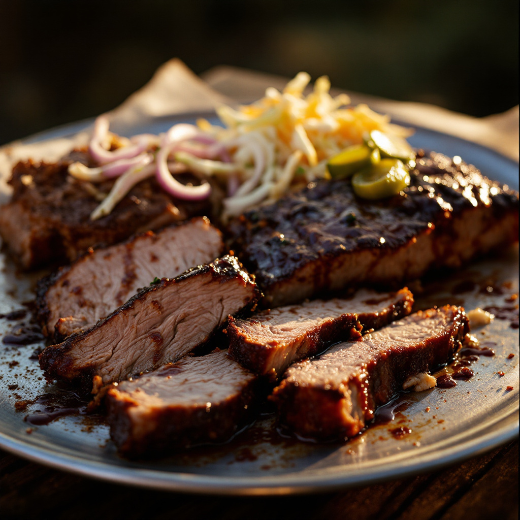 Illustration of food from Whitt's Barbecue