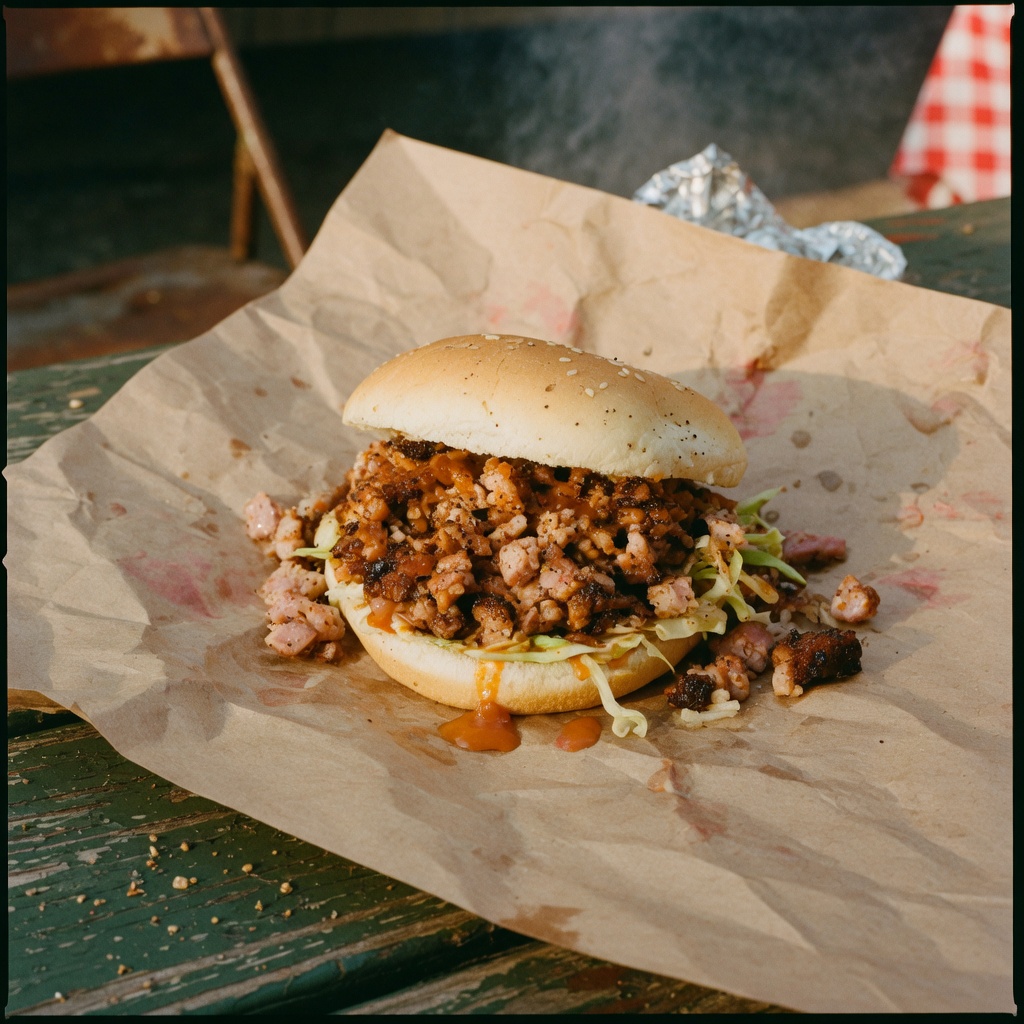 Illustration of food from Woodpile BBQ Shack