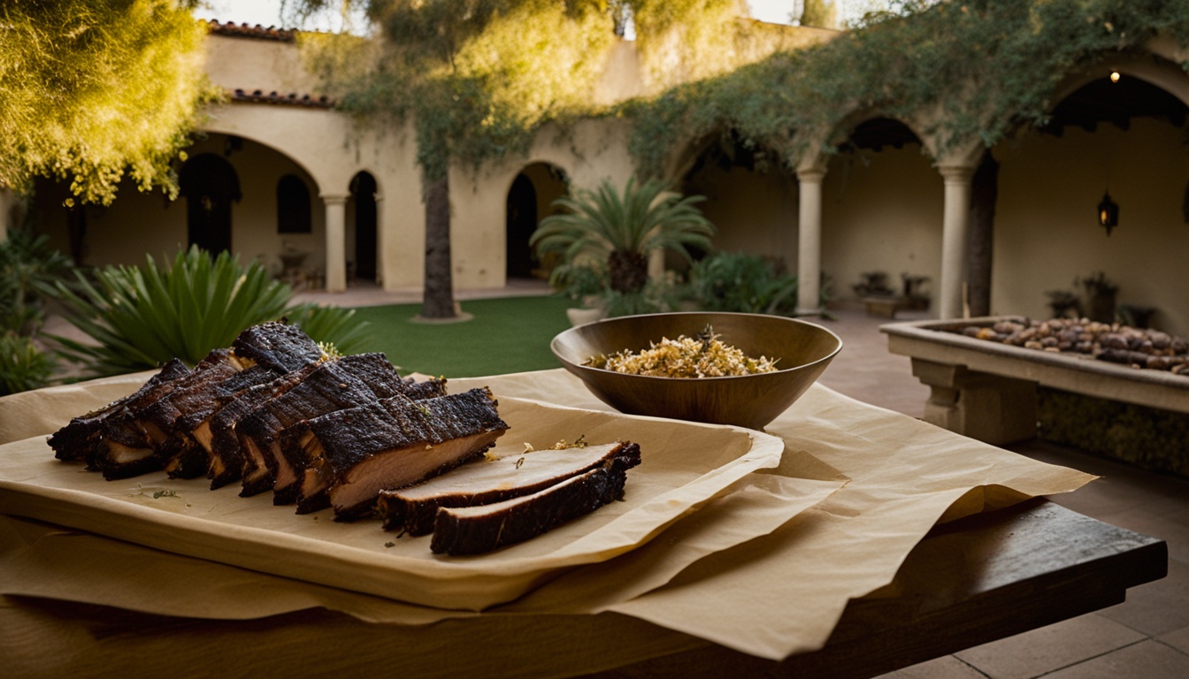Illustration of Riverside barbecue