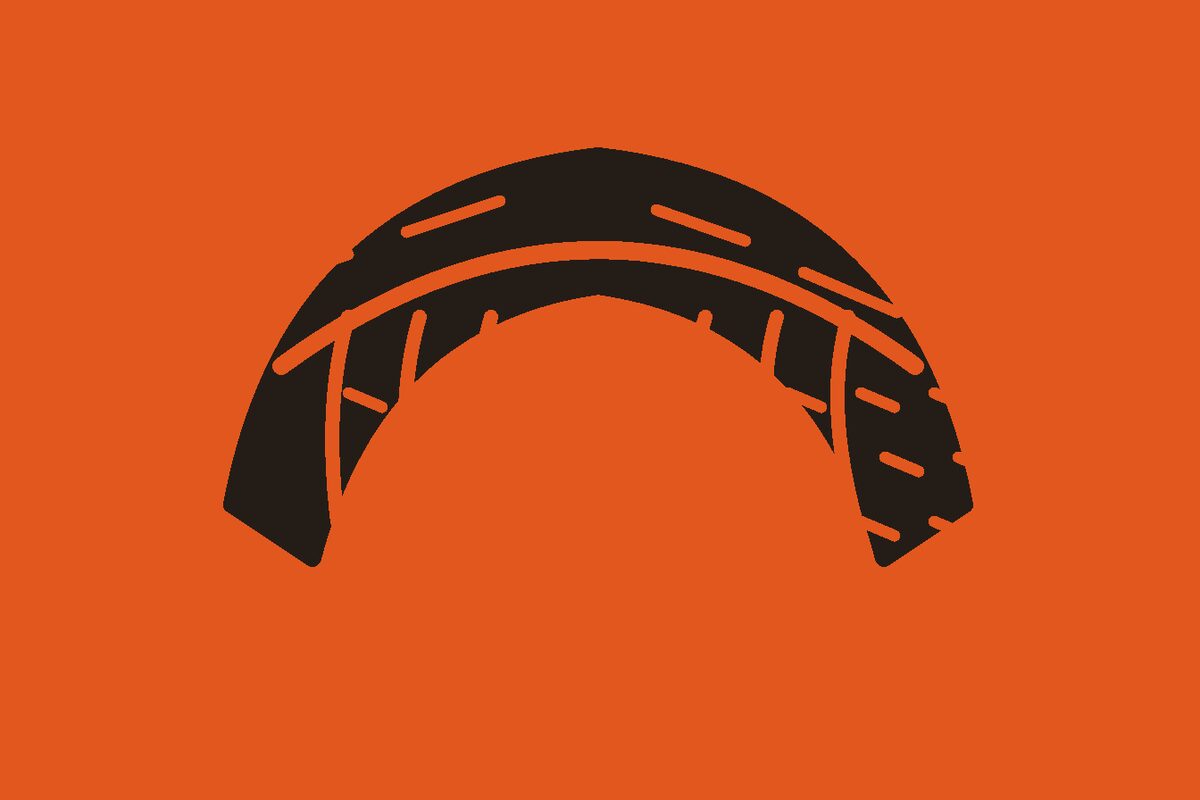 Two-colour linocut illustration of a cooked short curved connected baby-back rack with bark hatching